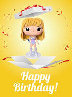 Cute Singer Star Doll Epoxy Resin Fashion Doll Singing Modeling, Charms Cartoon Style,The Best Gift for Music Fans and Friends (#2)