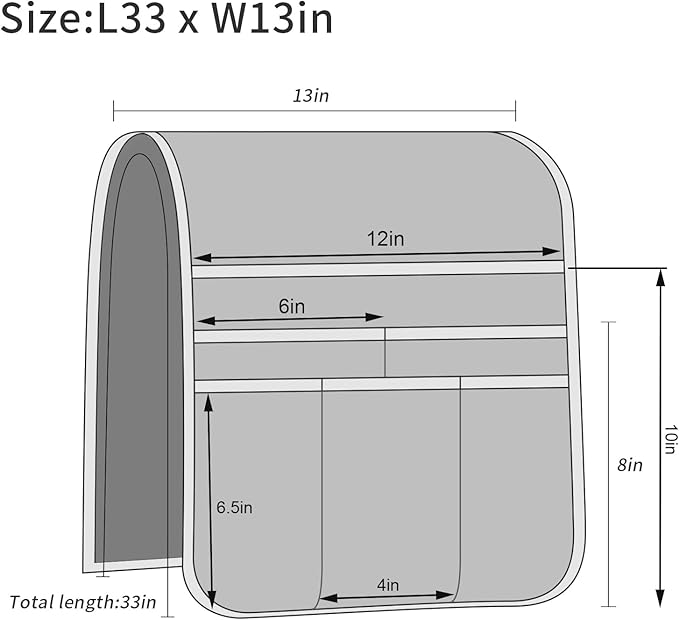 Teniux Remote Control Holder Armchair Caddy for Recliner Couch, Non-Slip Armrest Organizer with 5 Pockets for Magazine, Tablet, Phone, iPad (Teal)
