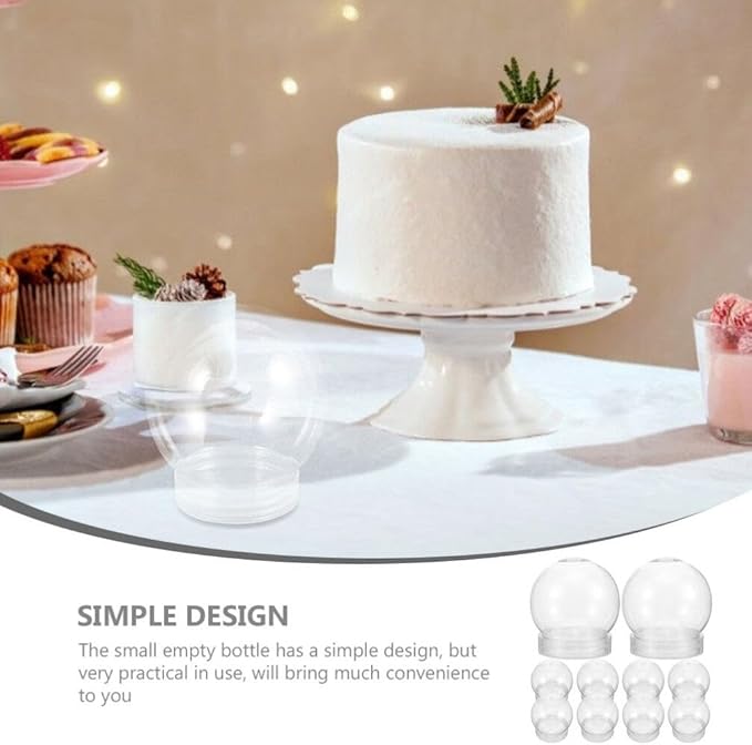 DIY Snow Globe Water Globe: 4 Inch Plastic Christmas Snow Balls Kit with Screw Off Caps - Fillable Display Balls Keepsake Sphere for DIY Crafts Home Decor, 10pcs