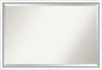 Amanti Art White Wall Mirror 26x38 Morgan White Blue Rectangle Bathroom Mirror for Wall Decor Living Room, Large Modern Wood Frame, Hangs Horizonally and Vertically, Bathroom Decor, Beveled Edge