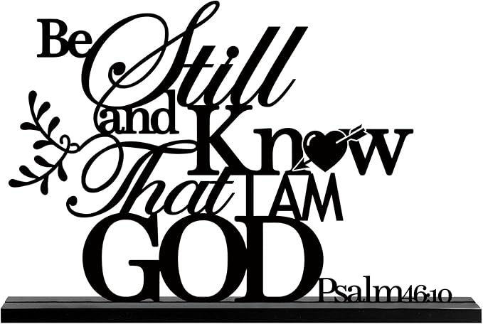 Jetec I Still Remember The Days I Prayed Sign Inspirational Table Blessed Signs Motivational Decor Farmhouse Table Home Centerpieces Faith Wooden Shelf for Living Room Office(Be Still)