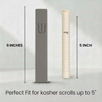 SURI Mezuzah for Door with Scroll – 6 Inch Modern Mezuzah Case with Non Kosher Scroll Included, Fits up to 5” Scroll, Easy Adhesive Installation, Gift Box Included