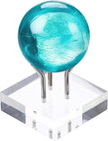 Hipiwe Acrylic Display Stand, Three Metal Peg Display Easel Stand for Fossils Crystal Minerals Rocks and Geodes, Medium,Silver