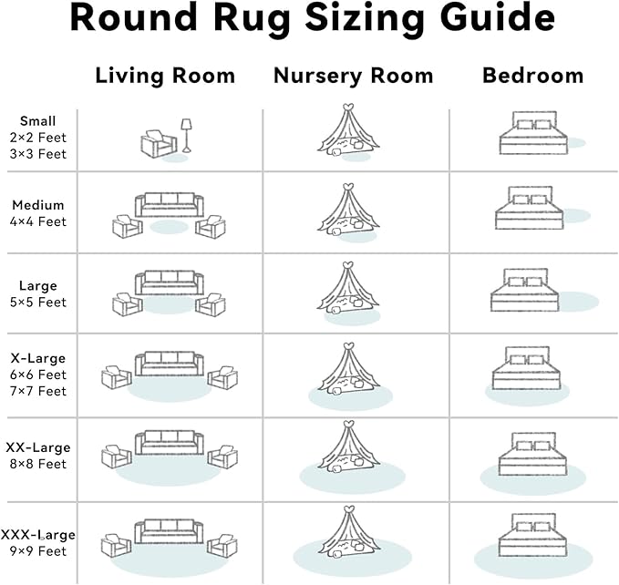 OLANLY White Round Rugs for Bedroom - Machine Washable, 3 ft Circle Area Rugs for Living Room, Soft and Fluffy Shaggy Carpet for Teen Girls and Boys, Nursery Rooms, Dorms, Home Decor Aesthetic