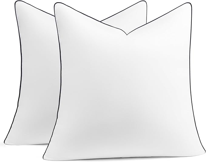 puredown® 22x22 Pillow Inserts Set of 2, Full Fluffy Down Alternative Decorative Pillows, Soft Plush Throw Pillows for Couch, Sofa, Bed and Home Decor