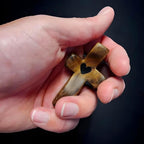 Cross My Heart/Encouragement Gift Wooden Cross Fidget for Clutching, Clinging and Praying Religious Gift(Black 10pcs)