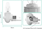 STAR MOON Plug in Wax Melt Warmer, Plug in Wax Warmers for Scented Wax, Scentsy Diffuser for Fragrance Oil Wax Melter Decoration with Two Bulbs