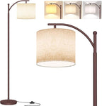 SUNMORY Arc Floor Lamp, Modern Floor Lamp with 9W 3 Color Temperatures Bulb, Metal Standing Lamps with Adjustable Hanging Lampshade, Tall Floor Lamps for Living Room, Bedroom, Office