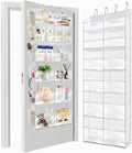 HOMELUX THEORY UPGRADED 6 Tiers Over The Door Organizer Hanging - 100D EXTRA THICK & 50lbs HUGE CAPACITY, 12 Side Mesh Pockets Over The Door Shoe Organizer, Hanging Closet Organizer (Transparent, XL)