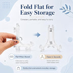 Artliving 3" Clear Plastic Stand Cookie Holder Display Stand Place Card Holder Display Easels at Weddings, Birthday Party(24 Pack)