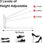 12Pack Shoe Slots Organizer for Closet Shoe Stacker Shoe Rack Organizer for Closet Space Saver Storage Shoe Holder Organization (Clear)