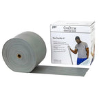 CanDo Low Powder Exercise Band, 50 yard roll, Silver: XX-Heavy
