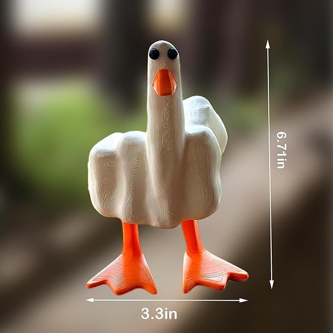 Funny Middle Finger Resin Garden Statue, Home Decoration Sculpture for Office Desk Gift