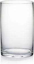 WGV Cylinder Vase, Diameter 5", Height 8", Clear Glass Floral Planter Container, Floating Candle Holder for Wedding Party Event Home Office Decor, 1 Piece