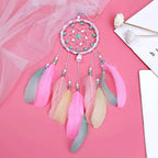 Dreamcatcher Handmade Dream Catchers for Bedroom, Girls Gifts, Pink Colorful Feather