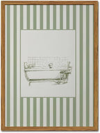Funny Kids Bathroom Wall Art Cute Boy in Bathtub Wall Decor Picture, Eclectic Child Nursery Bathroom Poster Canvas Prints painting for Restroom 16x24 inch Wood Framed