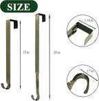 ZMCINER Wreath Hanger for Front Door, Adjustable 15-25 Inch Wreath Hanger, 20 lbs Larger Door Upgrade, Nickel