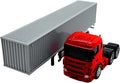 Container Truck Die Cast Metal Vehicle Model 20.5CM Miniature Collectible Ornament Home Office Decors Gift Detailed Miniature Truck Model