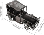 Metal Vintage Car Model Craft Decor - Antique Vehicle Collectible Collections - Desktop Art Car Ornaments Display for Bar Home Setting