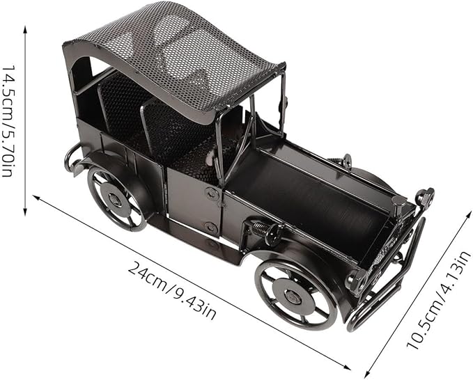 Metal Antique Car Model: Collectible Vintage Vehicle Collections Ornament - Tabletop Art Display Car Decor for Bar Home Interior Scene