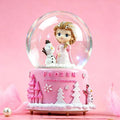 Snow Globe, Princess Snow Globes for Girls, 3.14 Inch Music Snowglobe with Automatic Snowflakes, Christmas Birthday Princess Gifts for 6 7 8 9 10 11 12+ Year Old Girls Kids (Pink)