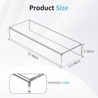 Sezanrpt Acrylic Shelf Riser 12x4.3x2 pack of 2, Clear Display Shelf 12” for Shoes, Glasses, Plants, Home Decors, Perfume, 12x4.3x2 Inch