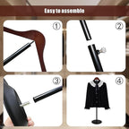 Eunika 4 Pack Adjustable T Shirt Display Flexible Shoulder Stand, Portable Metal Shirt Rack Display Stand Garment Coat Holder for Clothing Garment Coat Retail Vendor, Cloakroom, 16-31 Inch(Black)