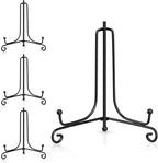 Artliving Plate Stands for Display, 5 Inch Black Iron Easel Plate Display Photo Holder Stand, Displays Picture Frames, Decorative Plates, Tablets and Art (4 pack)