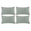 Fancy Homi 4 Packs Decorative Throw Pillow Covers for Living Room Couch Bed, Modern Farmhouse Boho Home Décor Accent Cushion Case, 24" x 12", Grey Blue