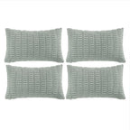 Fancy Homi 4 Packs Decorative Throw Pillow Covers for Living Room Couch Bed, Modern Farmhouse Boho Home Décor Accent Cushion Case, 24" x 12", Grey Blue
