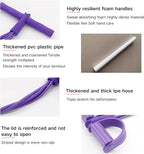 Fitness Resistance Bands Set with Handles & Ankle Straps - 4 Tube Exercise Bands for Arm, Leg, Strength Training, Stretching - Home Gym Workout Equipment