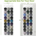 Unjumbly Baseball Hat Rack, 24 Pocket Over-The-Door Hat Organizer with Clear Deep Pockets to Display Baseball Caps Collection, Complete with 3 Over Door Hooks (White, 30 Pockets)