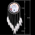 Wolf Dream Catcher, Handmade White Feather Dream Catchers Gift Wall Decoration Dreamcatchers
