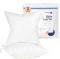 Continental Bedding Throw Pillow Inserts - 22x22, Set of 2, 80% White Goose Down & 20% Feather Fill - Soft Decorative Euro Pillows for Couch, Bed, Sofa & Living Room - Luxurious Comfort & Support