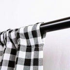 Sweet Home Collection Buffalo Check Gingham Kitchen Window Curtains Valance Set, 24" Tier, Black/White