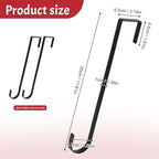 12 in Wreath Hanger for Front Door 2 Pack Black Wreath Hangers Over The Door Wreaths Hanger Hook Christmas Wreaths Holder Hook Halloween Home Decorations Hanging Clothes Bag Narrow
