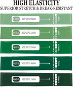Resistance Bands Set – 5-Level Exercise Bands for Physical Therapy/Yoga/Pilates/Strength Training/Home Fitness Loop Bands with Portable Storage Bag