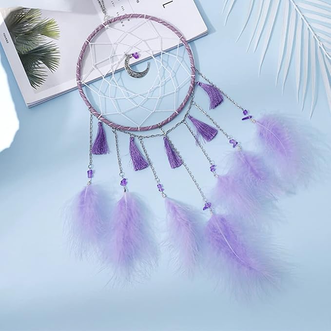 Dream Catchers Purple Dream Catcher Wall Decor for Bedroom Kids Girls Boys Birthday Gift Handmade Feather Hanging Ornaments