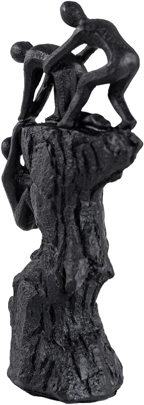 Hebdids - Abstract Wall-Climbing Sculpture in Matte Black,Living Room and Office Dynamic Climbing Wall Character Decoration, Black Statue, 8.27 x 5.12 x 1.97inches Elegant Black Home Decoration Gift