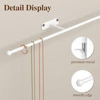 Wall Hanging Jewelry Organizer: 12.6'' Necklace Holder for Earring, Bracelet, Rings, Hairband, Glasses, White 2-Pack, Screws Included