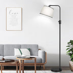 【Upgraded】 Dimmable Floor Lamp, 1000 Lumens LED Edison Bulb Included, Arc Floor Lamps for Living Room Modern Standing Lamp with Gray Shade, Tall Lamps for Living Room Bedroom Office Dining Room