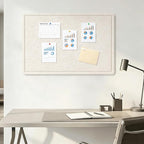 Cork Board Alternative, Decorative Foldable Felt Bulletin Board 24 * 16 Inches, Alternative Photo Board Self-Adhesive Vision Board, Decorative Pin Board (Rectangle Light Camel)