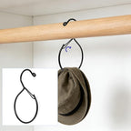 4pcs Belt Hanger, Stainless Steel Belt Organizer Waterproof Tie Hanger Closet Storage Accessory for Scarves Bags Hats Holds Multiple Items (Black)