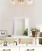 AAZZKANG Rectangular Wall Mirror Decorative Wood Framed Mirrors for Farmhouse Bedroom Bathroom Living Room Entryway Hanging Home Decor Small