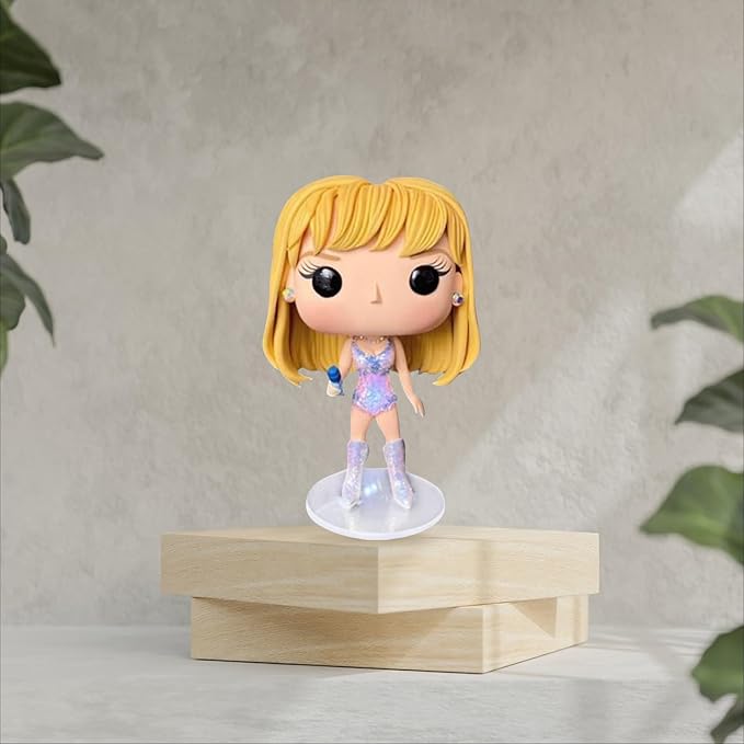 Cute Singer Star Doll Epoxy Resin Fashion Doll Singing Modeling, Charms Cartoon Style,The Best Gift for Music Fans and Friends (#2)