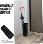 Happyyami Large Umbrella Holder Stand 13.76 Inch Plastic Umbrella Storage Rack for Entryway Home Office Hotel Rustic Design Drainage Hole Fits Canes and Walking Sticks