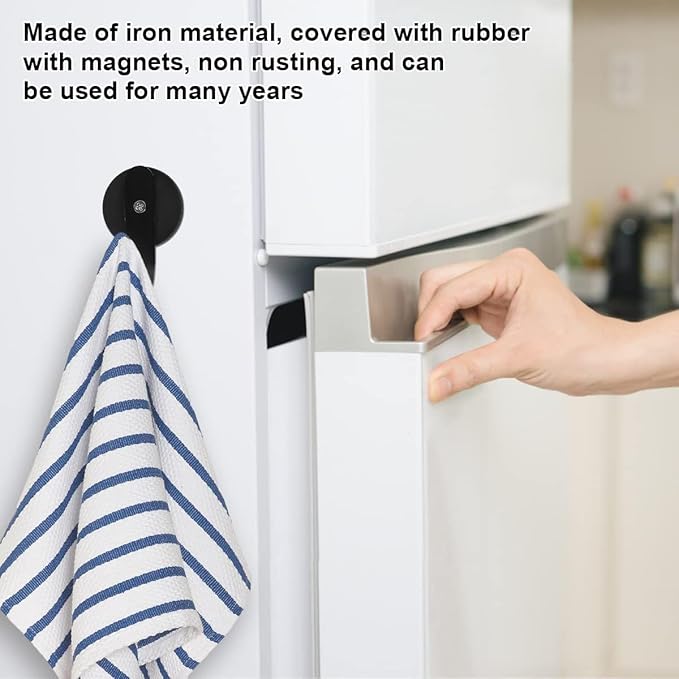 Magnetic Wreath Hanger, Heavy Duty Magnets with Hook for Refrigerator, Christmas Decoration Magnetic Hooks for Metal Front Door, Cruise Hook Hanger for Hanging Cabins Grill Coat