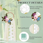 INFUNIY 12set Flower Mini Dream Catcher Kit DIY Dream Catcher Beginner Kit Make Your Own Dream Catcher Kits 6 Inch Small Dream Catchers with Instruction for Teen Room Wall Hanging Car