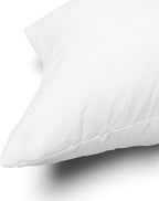 EDOW Throw Pillow Insert, Lightweight Soft Polyester Down Alternative Decorative Pillow, Sham Stuffer, Machine Washable. (White, 18x18)