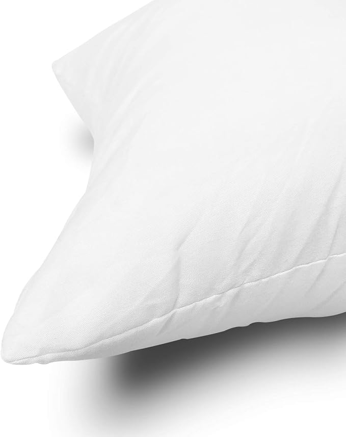 EDOW Throw Pillow Insert, Lightweight Soft Polyester Down Alternative Decorative Pillow, Sham Stuffer, Machine Washable. (White, 28x28)